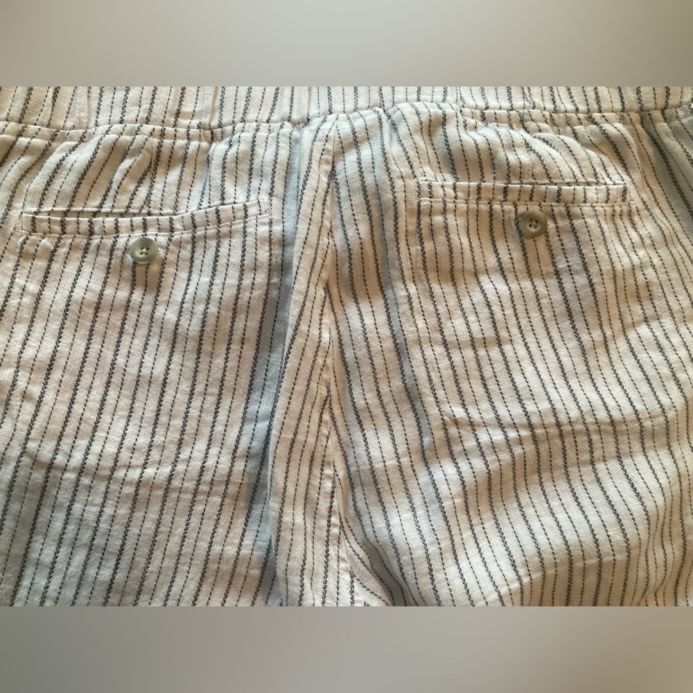 Athleta 100% Linen Herringbone Striped Pants. Size 14. - Picture 10 of 14